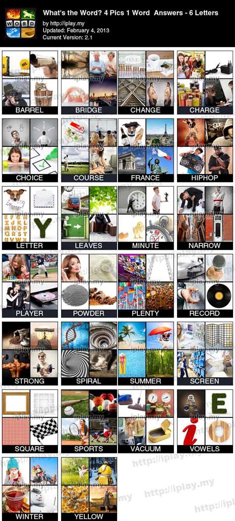 4 pics one word 6 letters